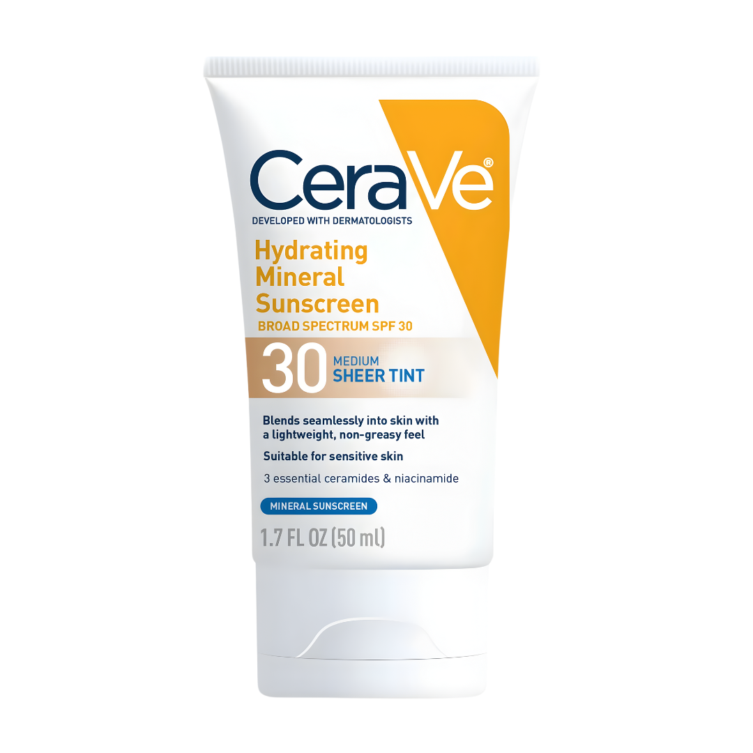 CeraVe Hydrating Mineral Sunscreen SPF30 Medium Sheer Tint - 50ml