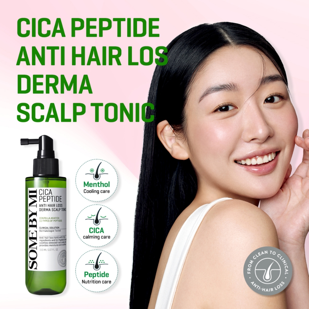 Cica Peptide Anti Hair Loss Derma Scalp Care Set (Shampoo+Tonic+Treatment)