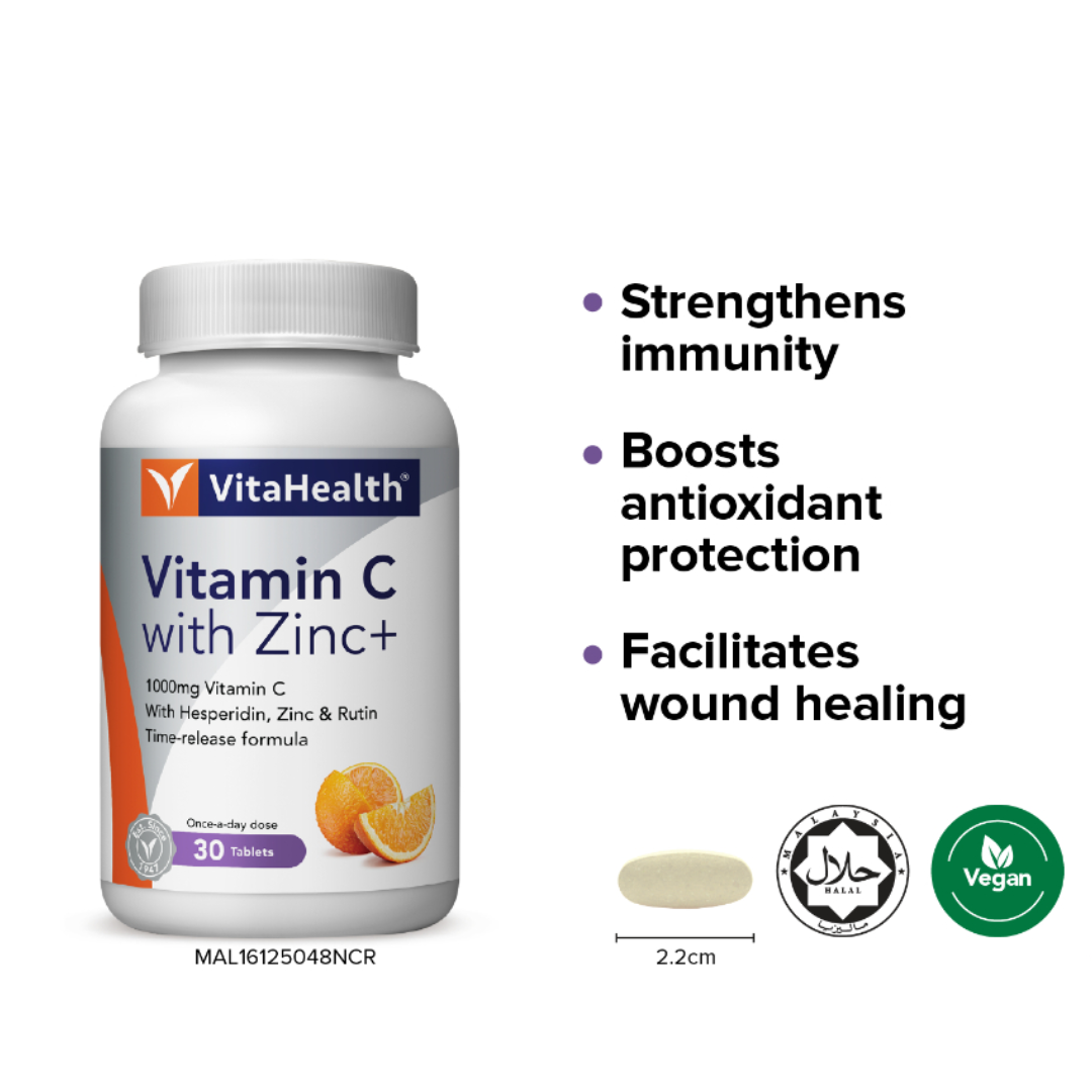 VitaHealth Vitamin C with Zinc+ Time Release Vitamin C 1000mg