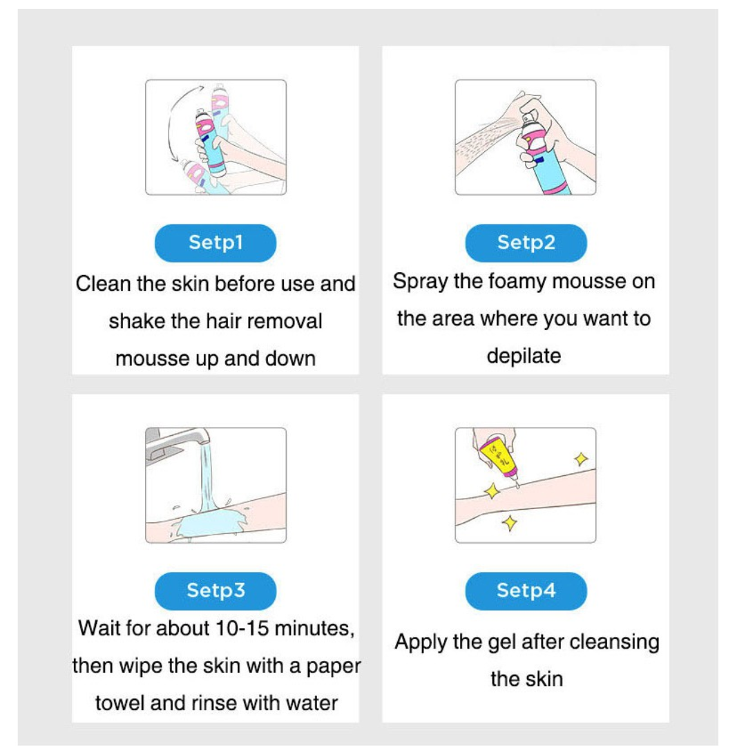 Hair removal spray