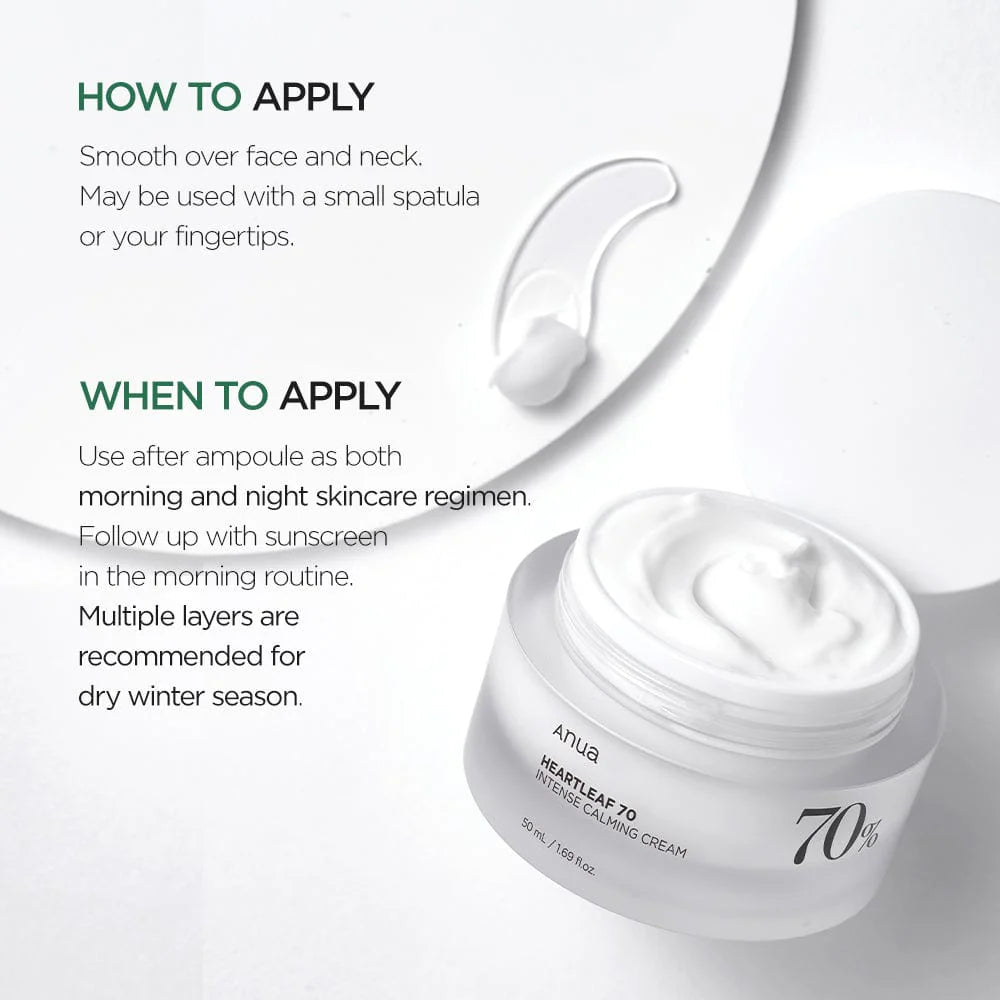 Anua Heartleaf 70 Intense Calming Cream - 50ml