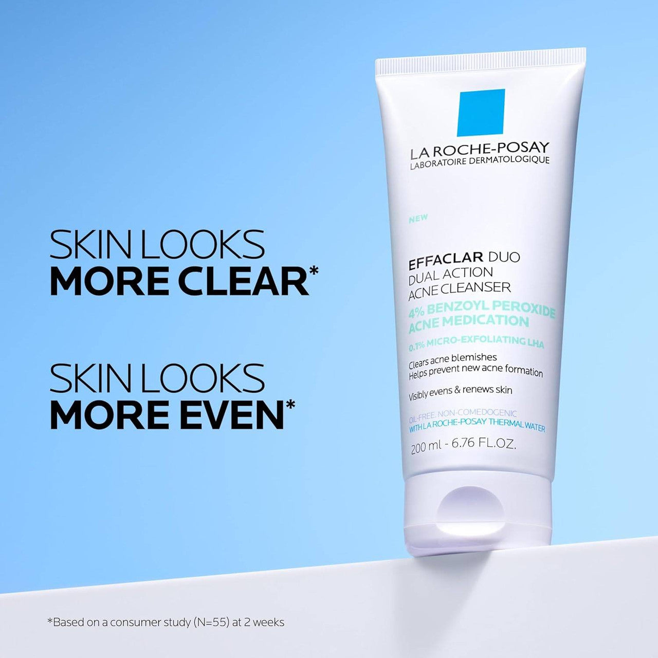 La Roche-Posay Effaclar Dual Action Acne Face Wash with 4% Benzoyl Peroxide - 200ml
