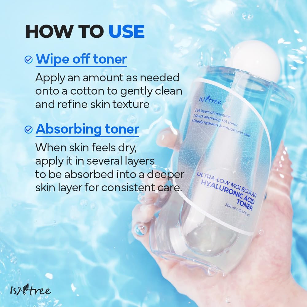 Isntree Ultra-Low Molecular Hyaluronic Acid Toner - 300ml