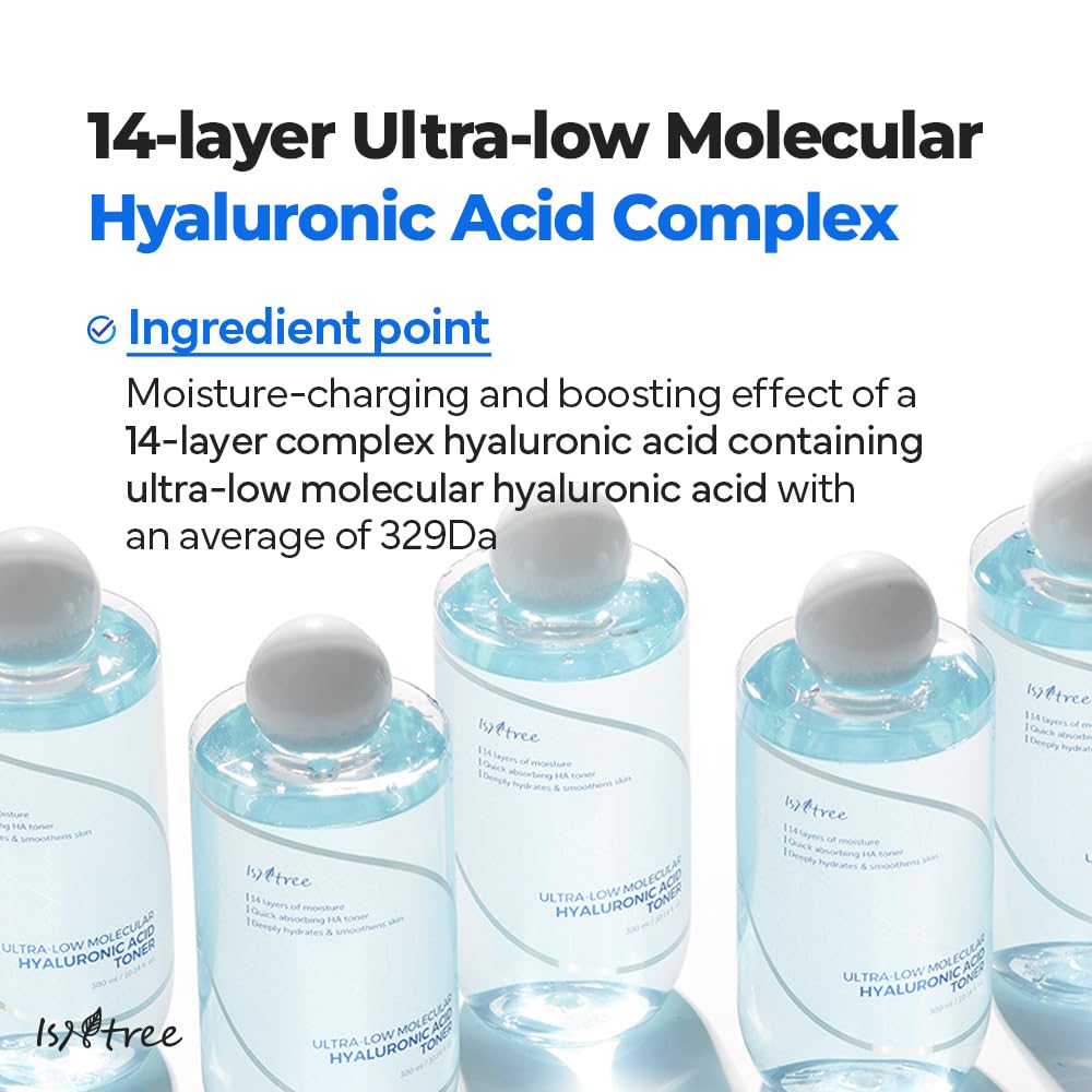 Isntree Ultra-Low Molecular Hyaluronic Acid Toner - 300ml