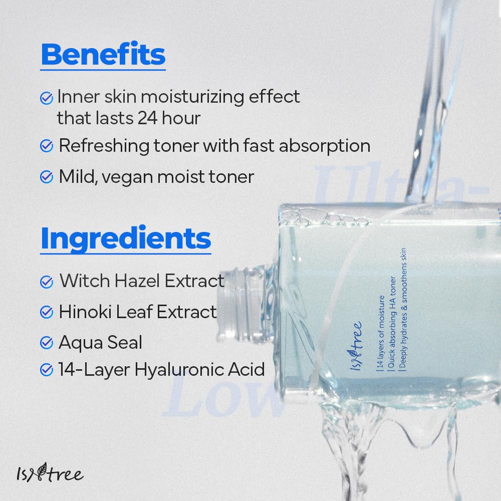 Isntree Ultra-Low Molecular Hyaluronic Acid Toner - 300ml
