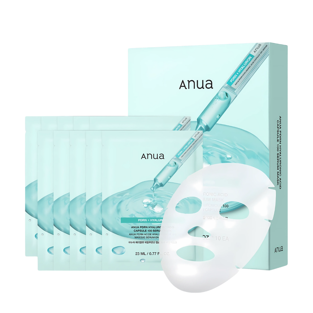 Anua PDRN Hyaluronic Acid Capsule 100 Serum Mask Set [23ml x 10 sheets]