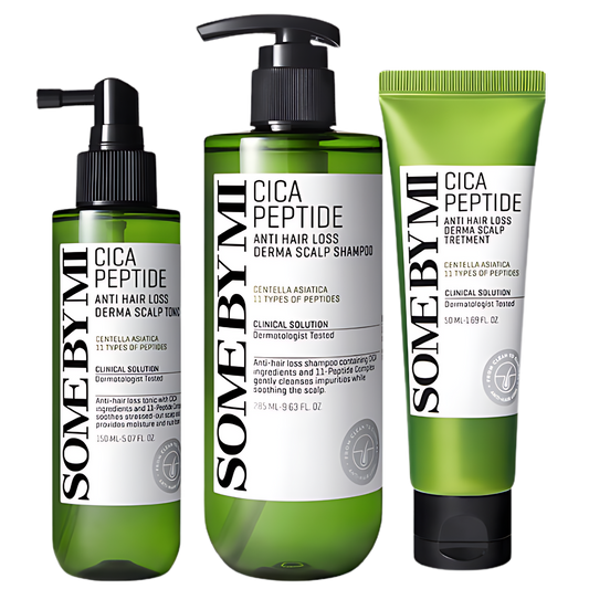 Cica Peptide Anti Hair Loss Derma Scalp Care Set (Shampoo+Tonic+Treatment)