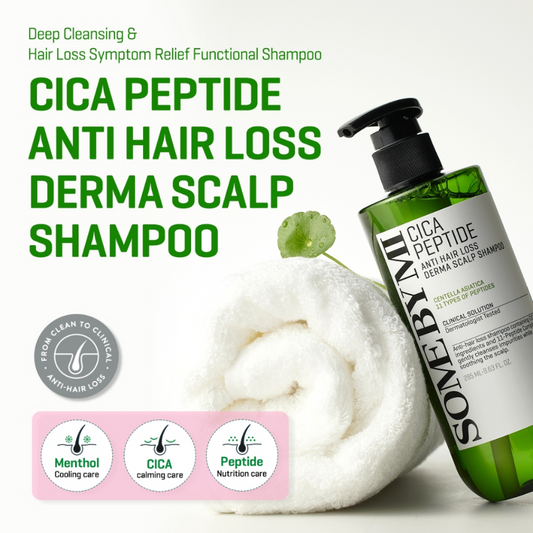 Cica Peptide Anti Hair Loss Derma Scalp Care Set (Shampoo+Tonic+Treatment)