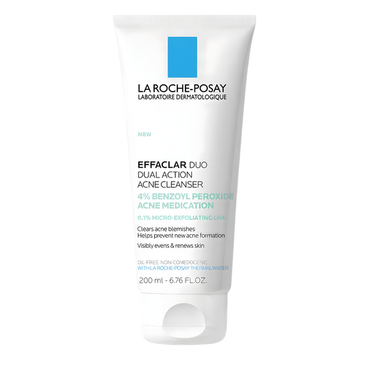 La Roche-Posay Effaclar Dual Action Acne Face Wash with 4% Benzoyl Peroxide - 200ml