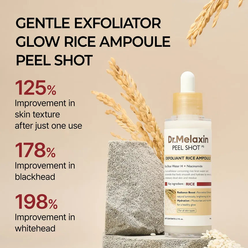 Dr. Melaxin Peel Shot Exfoliant White Rice Ampoule - 80ml