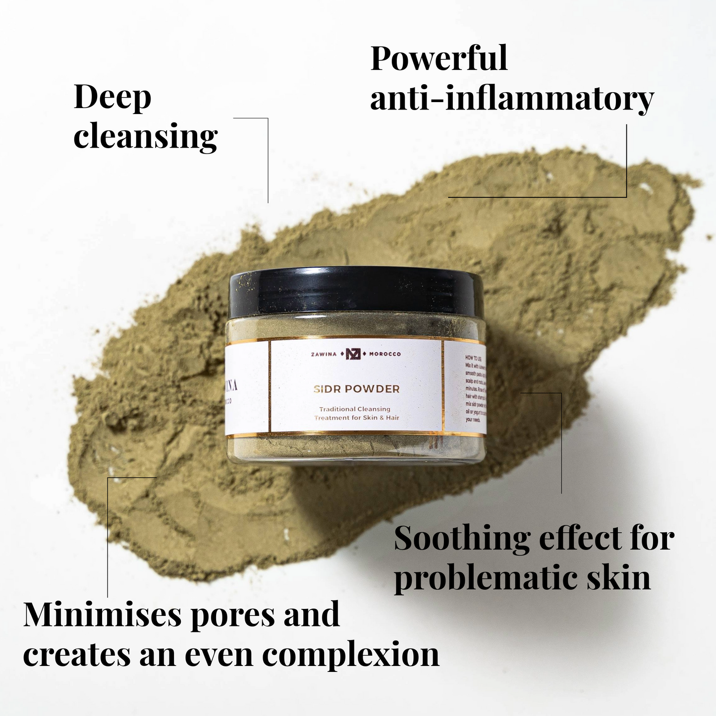 Zawina Morocco Sidr Powder for Body & Hair - 200g