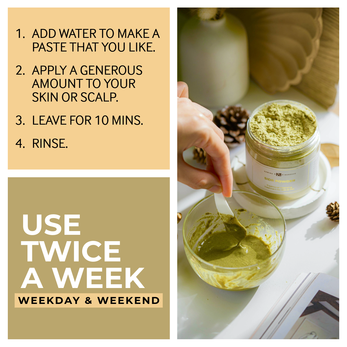 Zawina Morocco Sidr Powder for Body & Hair - 200g