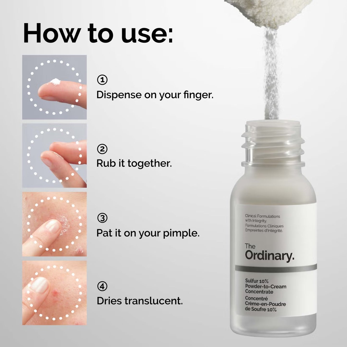 The Ordinary Sulfur 10% Powder-to-Cream Concentrate - 5g