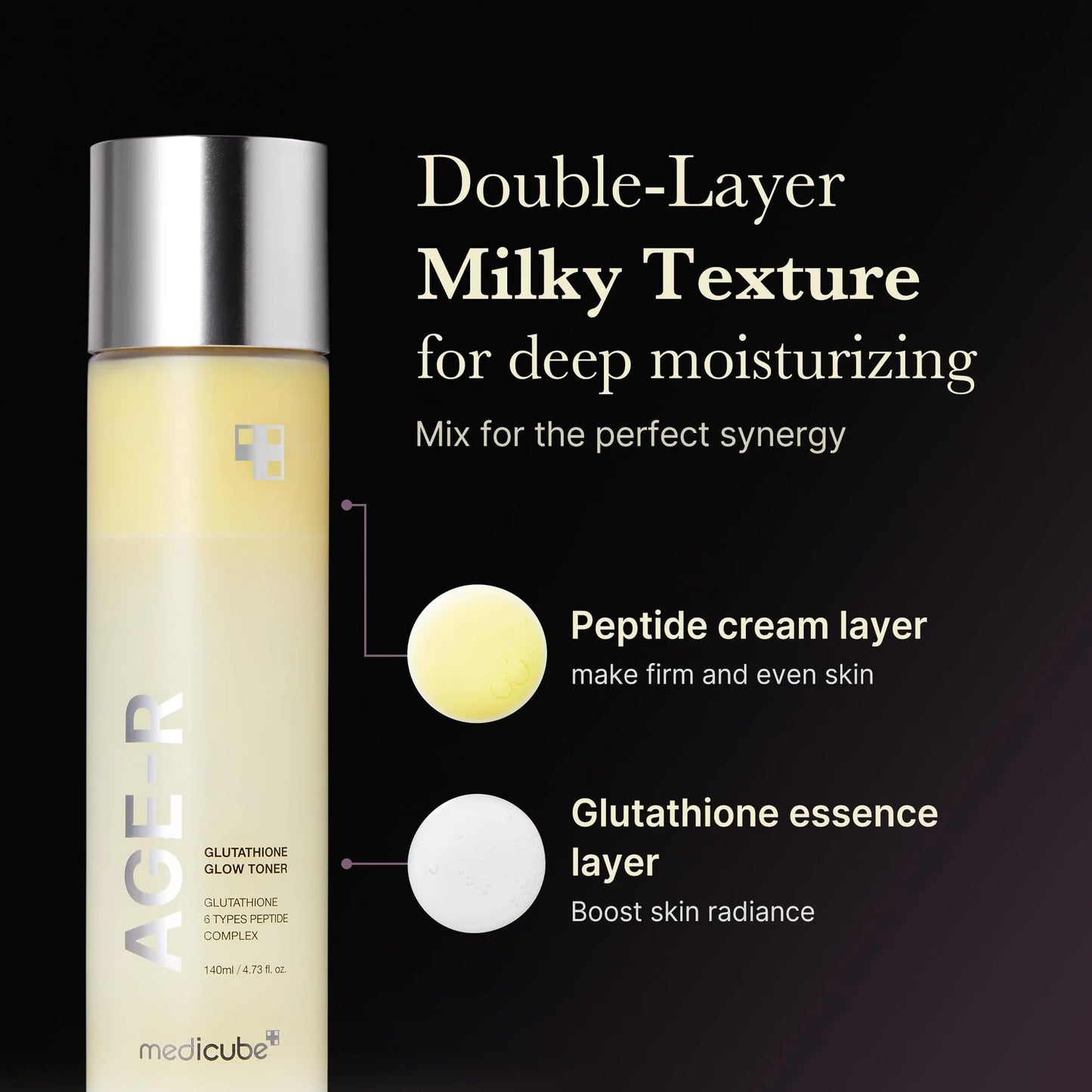 medicube AGE-R Glutathione Glow Toner - 140ml